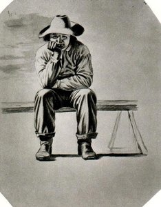 Study Of A Woodboatman 2 — George Caleb Bingham