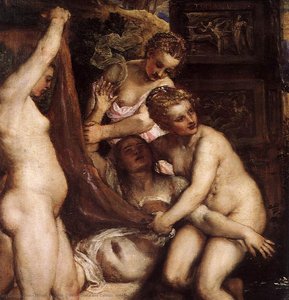 Diana And Callisto (detail) — Titian