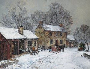 Horse And Sleigh Days — Edward Willis Redfield