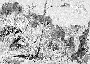 A View From The Hills At Mortain — Paul Huet