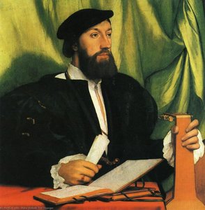 Unknown Gengleman With Music Books And Lute — Hans Holbein The Younger, Northern Renaissance
