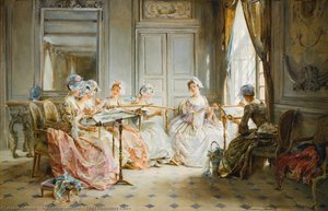 The Embroidery Class — Madeleine Jeanne Lemaire