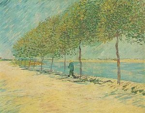 Caminata A Lo Largo De Las Orillas Del Sena Cerca De Asnières — Vincent Willem Van Gogh, Post-impressionism