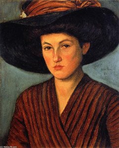 Young Lady With A Large Hat — Lesser Ury