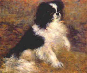 Tama The Japanese Dog — Pierre-auguste Renoir, Impressionistic Style