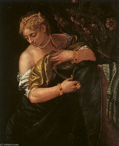 Lucretia Stabbing Herself, Art History Mus — Paolo Veronese