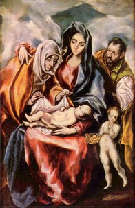 The Holy Family With St. Anne And The Young St. John The Baptist — El Greco, Baroque
