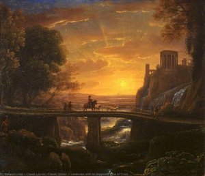 Landschaft mit einer imaginären Ansicht von Tivoli