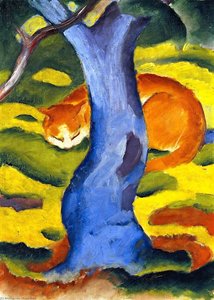 Children's Picture (also Known As Cat Behind A Tree) — Franz Marc