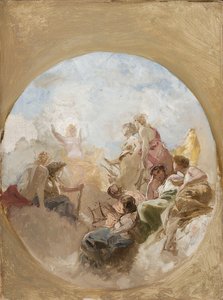 "aurora" ("goddess Of The Dawn") – Sketch To A Plafon At The House Of Jura Nieczajew-malcew In Sanktt Petersburg — Henryk Siemiradzki