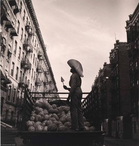 Watermelon Seller, From The Project The Most Crowded Block — Aaron Siskind, Documentary Photography