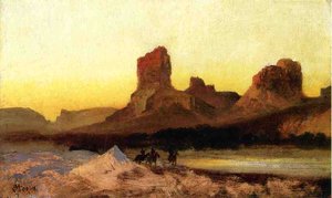 Indians At The Green River — Thomas Moran