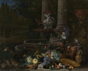 Stilleven bij een fontein