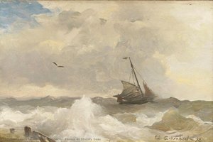 Sailors At Stormy Seas — Andreas Achenbach
