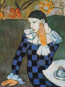 Harlequin Leaning — Pablo Picasso