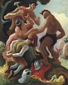 Pocahontas And Captain John Smith — Thomas Hart Benton, American Regionalism