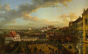 View Of Warsaw From The Terrace Of The Royal Castle — Canaletto, Baroque Painting Baroque