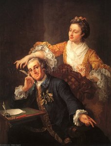 David Garrick With His Wife Eva-maria Veigel La Violette — William Hogarth, Rococo And Neoclassicism