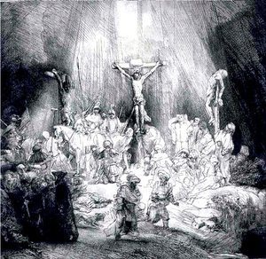 Le Christ Entre Deux Larrons, Louvre — Rembrandt Van Rijn, Baroque