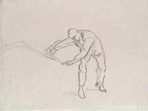 Study For 'der Mäher' — Ferdinand Hodler