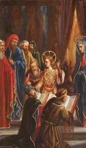 Christ among the Doctors (inside of right hand wing, bottom)