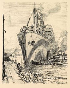 The Transport Aquitania — Arthur Lismer