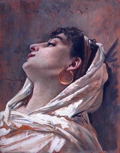 Portrait De Laura En Vestale — Louis Hector Leroux