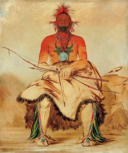 La Dóo Ke A, Buffalo Bull, A Grand Pawnee Warrior — George Catlin