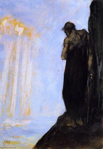 Moses On Mount Nebo Looking At The Promised Land — Lesser Ury