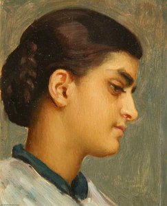 Head Of Spanish Girl — Sir Frederic Lord Leighton