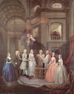 The Wedding Of Stephen Beckingham And Mary Cox — William Hogarth, Rococo Revival
