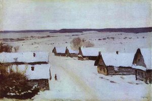 Village In Winter — Isaak Ilyich Levitan