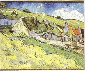Thatched Cottages — Vincent Willem Van Gogh, Post-impressionism