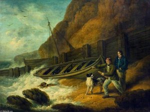 Beach Scene — George Morland, Romanticism