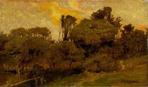 Landscape, Sunset — Frederick George Cotman