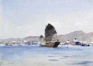 A Junk, Hong Kong — Edward Seago
