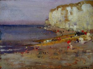 On The Beach At Dieppe — Frederick Carl Frieseke