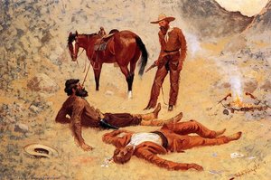 He Lay Where He Had Been Jerked, Still As A Log (also Known As Jerked Down) — Frederic Remington, American Realism