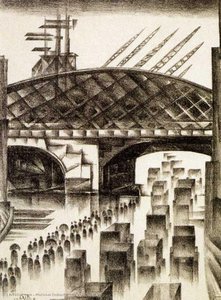 Street In London — Mstislav Dobuzhinsky