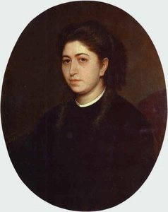 Portrait Of A Young Woman Dressed In Black Velvet — Ivan Nikolaevich Kramskoy