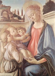 Madonna With Two Angels — Sandro Botticelli, Early Renaissance