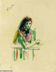 Jeune Fille Accoudee — Léonard Tsuguharu Foujita