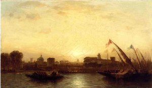 Sunset, Seville — Samuel Colman