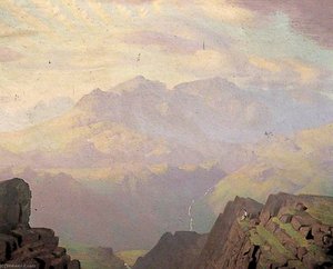 Scafell from Hard Knott Fell, Cumbria