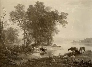 Hudson River Looking Toward The Catskills, (painting) — Asher Brown Durand