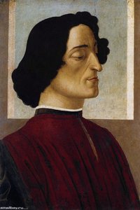 Portrait - Portrait Of Giuliano De' Medici — Sandro Botticelli, Early Renaissance