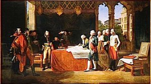 PRELIMINAIRES DE LA PAIX SIGNES A LEOBEN.17 AVRIL 1797