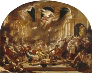 The Destroying Angel And Daemons Of Evil Interrupting The Orgies Of The Vicious And Intemperate — William Etty