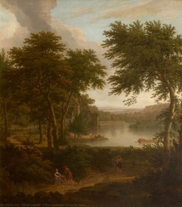 A River Landscape Flanked By Trees