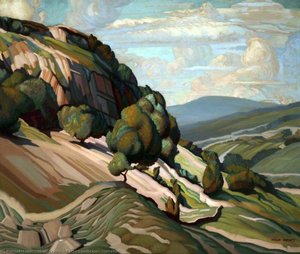 Rocky Landscape, Yorkshire — Hugh Gresty, Post-impressionism